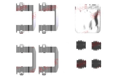 QUICK BRAKE КОМПЛЕКТ МОНТАЖНЫЙ КОЛОДОК ПЕРЕД HYUNDAI SANTA FE IV SANTA