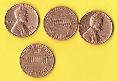 USA 1 Cent 1962 r.
