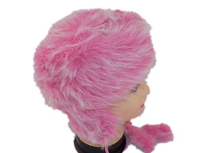 USZATKA CZAPKA DZIEWCZĘCA FUTERKO OCIEPLANA 52CM