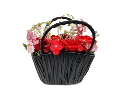 Sztuczne kwiaty bukiet w koszyku dekoracyjne MIX KOLORÓW