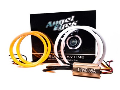 2 IN 1 RINGS LED OPEL ASTRA H III ZOLTO WHITE COLOR 90+120  