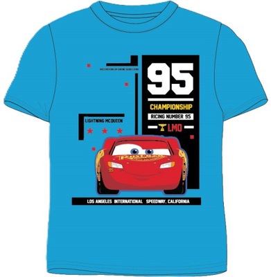 T-shirt Auta Cars Zygzak McQueen cn nieb. r.128