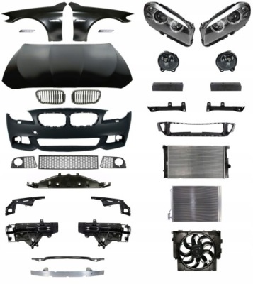 Bmw 5 f10 mpakiet 2009-2013 бампер капот лампи фото №1