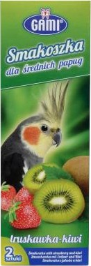 GAMI Kolba dla średnich papug truskawka-kiwi 2 szt