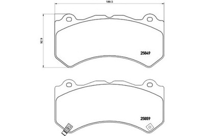 ZAPATAS DE FRENADO BREMBO 68144427AB 68144427AA 3550  