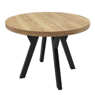 Stół okrągły CZARNY + HALIFAX nierozkładany Ø90 cm