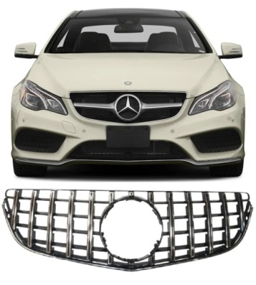 Решітка радіатора решітка радіатора mercedes e coupe c207 w207 amg lift 13-16 panamericana хром фото №1