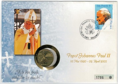 FDC Polska 2005 Jan Paweł II koperta numizmatyczna