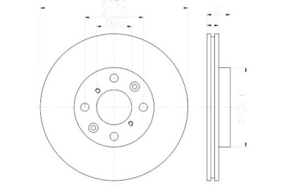 Hella pagid гальмівні диски гальмівні 2szt opel agila 1.2 фото №1