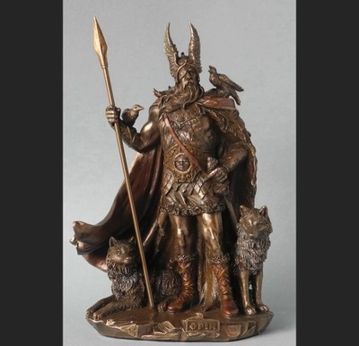 FIGURKA w stylu VERONESE - ODYN - 24,5 cm MITOLOGIA NORDYCKA GERMAŃSKA