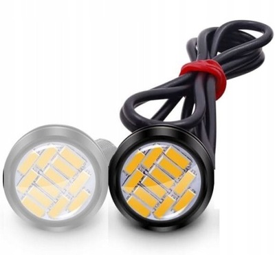 KIERUNKOWSKAZ ŚWIATŁO AWARYJNE POMARAŃCZOWE 12 LED OCZKO