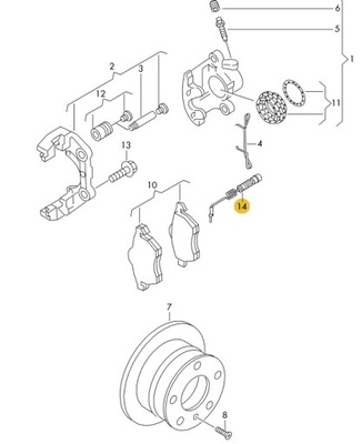 VOLKSWAGEN VW LT ДАТЧИК ZUŻYCIA КОЛОДОК OE 2D0919351A