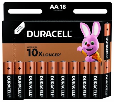Alkaliczne baterie Duracell AA LR6 18szt.