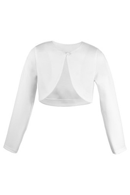 Białe bolerko sweterek dla dziewczynki 104