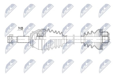 SEMI-EJE DE ACCIONAMIENTO FIAT DOBLO 1.3JTD 05-, 1.9JTD 03- /  