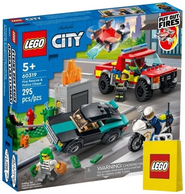 LEGO CITY 60319 WÓZ STRAŻACKI STRAŻ POŻARNA POŻAR