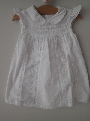 Sukienka niemowlęca biała 9 mc