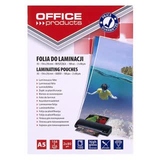 Folia do laminacji błyszcząca A5 Office Products