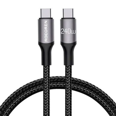 Kabel USB-C do USB-C Rocoren Retro PD 240W 1m