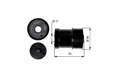 Gates шкив генератора ford transit 2.4d 01 фото №1