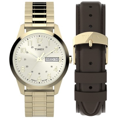 Zegarek Męski Timex TWG063800 złoty bransoleta