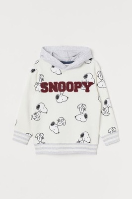 H&M BLUZA Z KAPTUREM SNOOPY 98/104