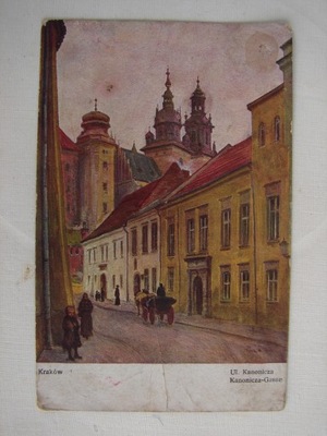 Kraków / ul. Kanoniczna - Gasse - stara pocztówka z 1943