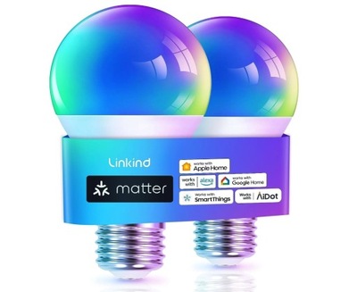 Linkind Inteligentna Żarówka LED E27 - 2 Sztuki