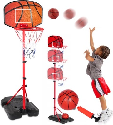 Kosz do koszykówki regulowany 100-200 cm zestaw z piłką pompką