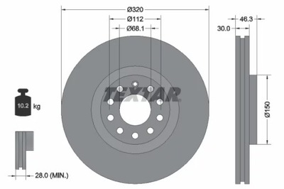 92106705 DISCO DE FRENADO AUDI A4/A6/ALLROAD  