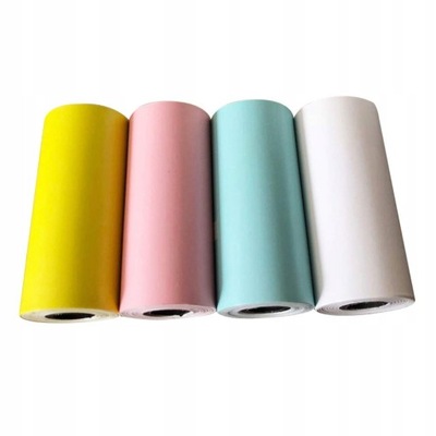 4 szt kolorowy papier termiczny samoprzylepny
