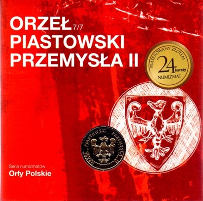 Orzeł Piastowski Przemysła II. Numizmat + Certyfikat.