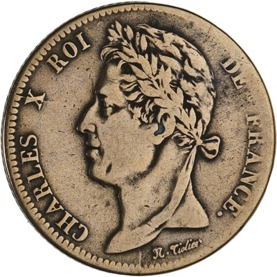 KOLONIE FRANCUSKIE, Charles X, 5 Centimes, 1828, P