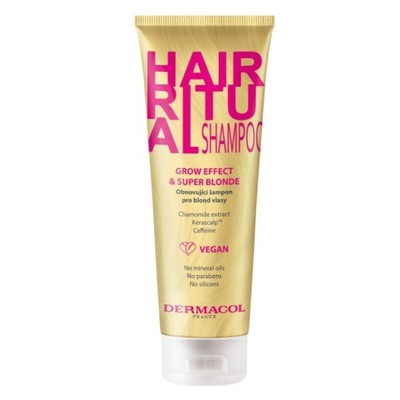Dermacol Hair Ritual Shampoo šampón pre blond vlasy Grow Effect Super Blo
