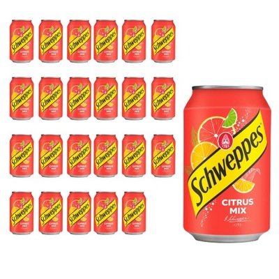 SCHWEPPES CITRUS MIX NAPÓJ GAZOWANY ZGRZEWKA 330ML X 24SZT