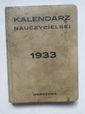 Kalendarz Nauczycielski 1933 Oświata Szkoła