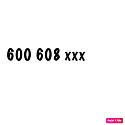 Prosty numer 600 608 xxx