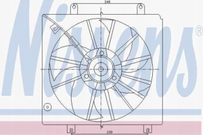Nissens 85046 вентилятор, охолодження двигуна фото №1