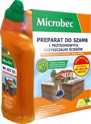 MICROBEC ULTRA Preparat do Szamb 1 kg cytryna + WC BIO żel