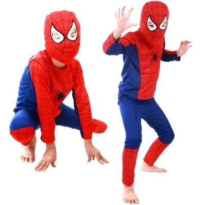 SPIDERMAN STRÓJ PRZEBRANIE KOSTIUM MASKA rozmiar 122-128 L Spider-Man