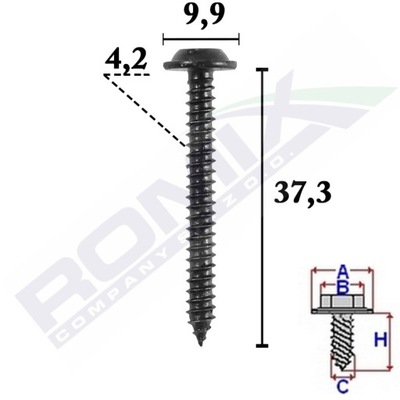 TORNILLO KRZYZAKOWY UNIVERSAL M4,2X37,3 MM X10SZT  