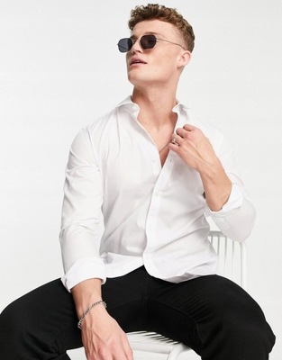 JACK & JONES GŁADKA ELEGANCKA KOSZULA XXL