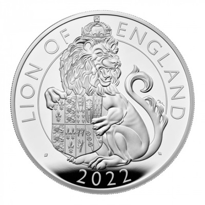The Royal Tudor Beasts:Lion of England 5ozAg Proof