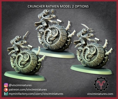 Cruncher Ratmen Set 2 - Vinciminiatures - Druk 3D