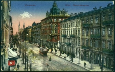 Warszawa. Ulica Marszałkowska - AJO 1910