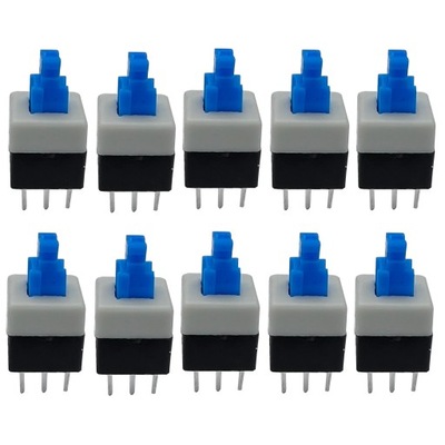 mikro switch przycisk 8x8 mm 6 pin ON - OFF 10 SZT