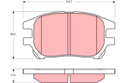 ZAPATAS DE FRENADO LEXUS RX300 01-03 PARTE DELANTERA  