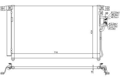 Nissens конденсатор кондиционера hyundai santa fé ii фото №1