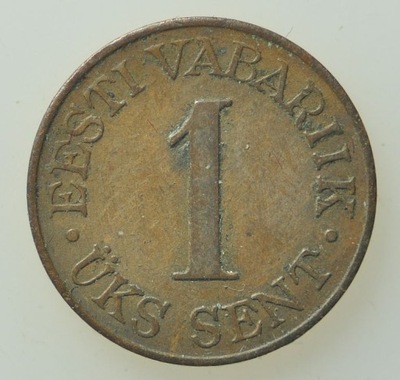 Estonia - 1 sent 1939 #29