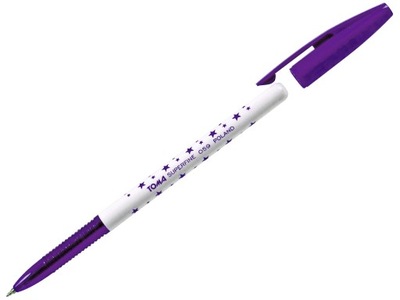 Długopis TOMA z fioletowym wkładem S-FINE SZKOŁA BIURO TO-059